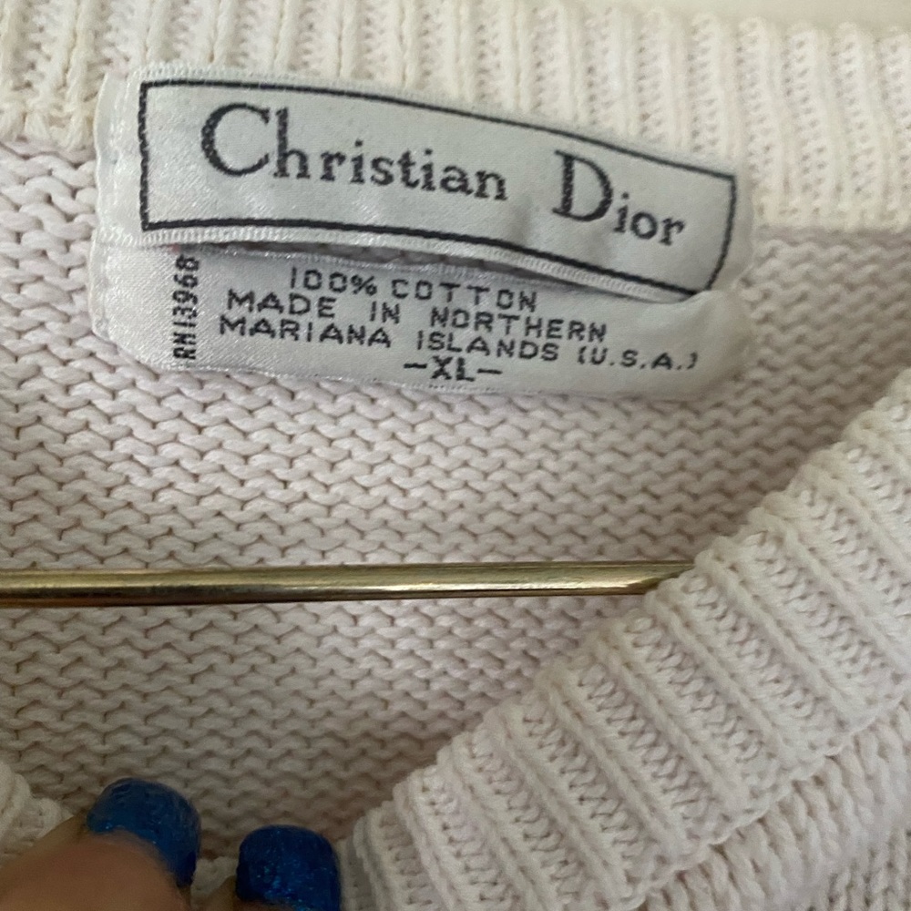Dior sweater Yacht Ready  fits large slouch in medium Cotton Scarf not included